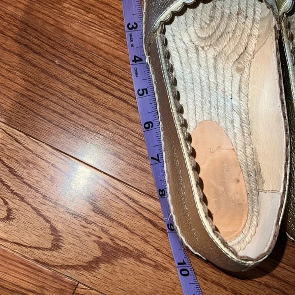 Kate Spade Metallic Gold Loranne Slip on Espadrilles Sz 7 - Picture 11 of 15